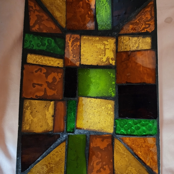 Colorful Stained Glass Art Piece - Picture 7 of 12